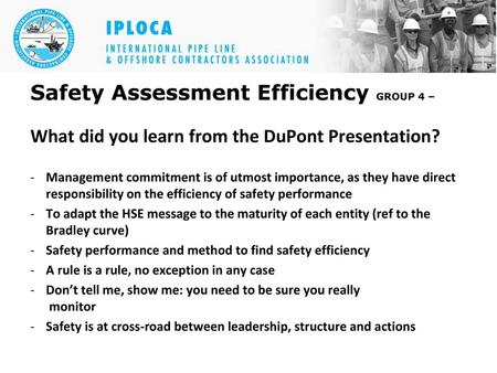 Safety Assessment Efficiency GROUP 4 –