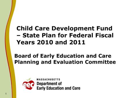 Board of Early Education and Care Planning and Evaluation Committee