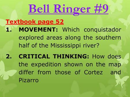 Bell Ringer #9 Textbook page 52