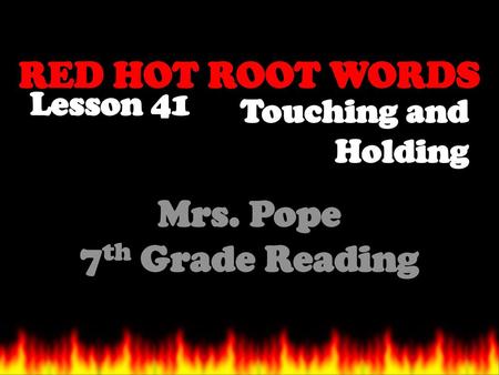 Mrs. Pope 7th Grade Reading