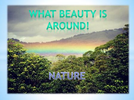 What beauty is around! What beauty is around! NATURE.