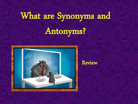 What are Synonyms and Antonyms?