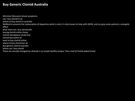 Buy Generic Clomid Australia