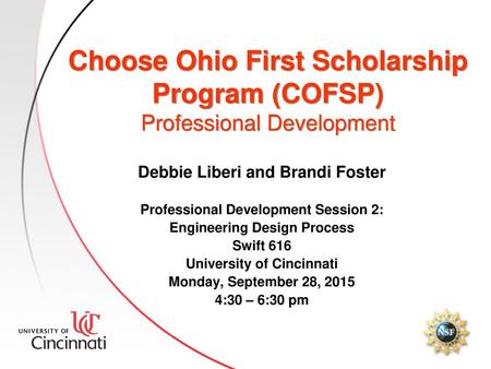 Choose Ohio First Scholarship Program (COFSP) Professional Development