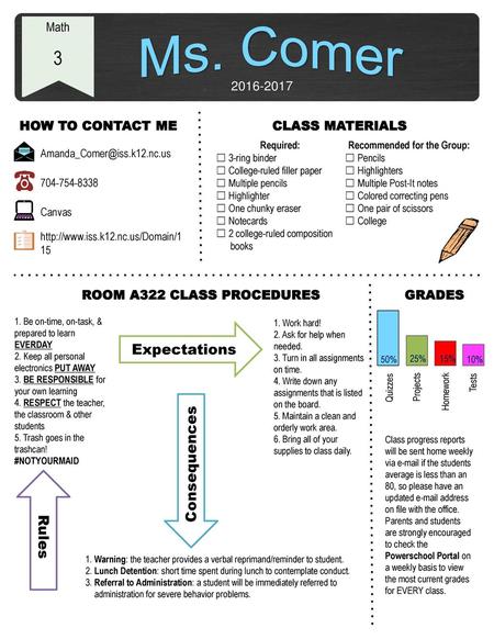 Recommended for the Group: Room A322 Class Procedures