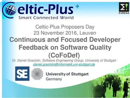 Celtic-Plus Proposers Day 23 November 2016, Leuven