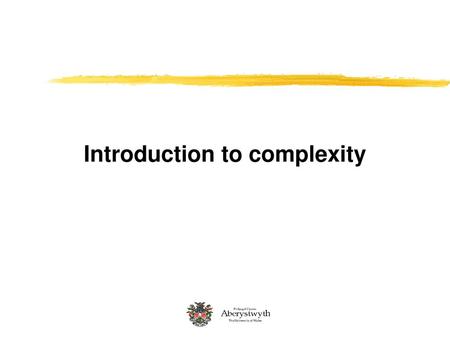 Introduction to complexity