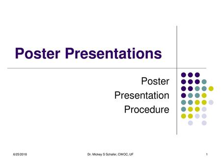 Poster Presentation Procedure