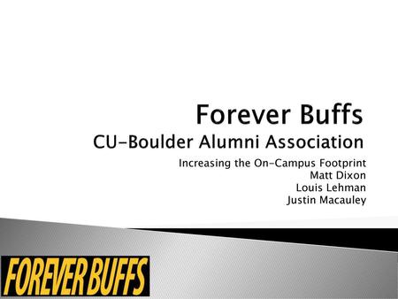 Forever Buffs CU-Boulder Alumni Association