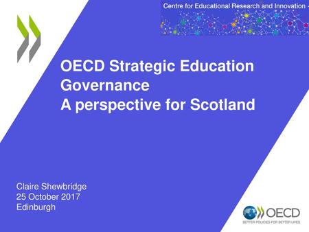 OECD Strategic Education Governance A perspective for Scotland