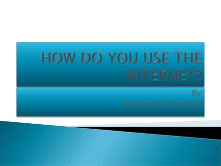 HOW DO YOU USE THE INTERNET?