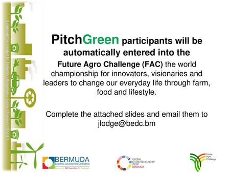 PitchGreen participants will be automatically entered into the