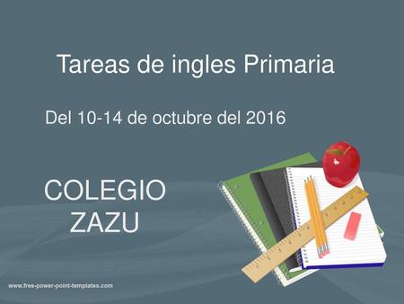 Tareas de ingles Primaria