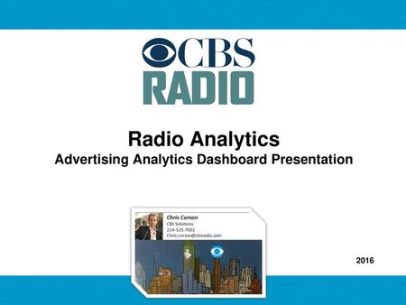 Radio Analytics Advertising Analytics Dashboard Presentation