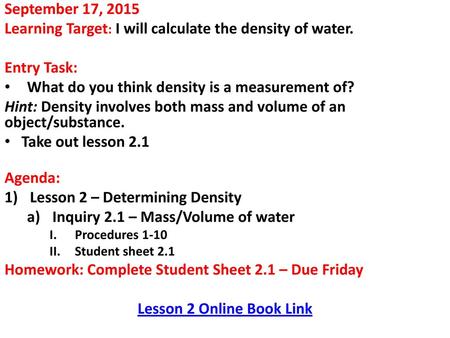 Lesson 2 Online Book Link