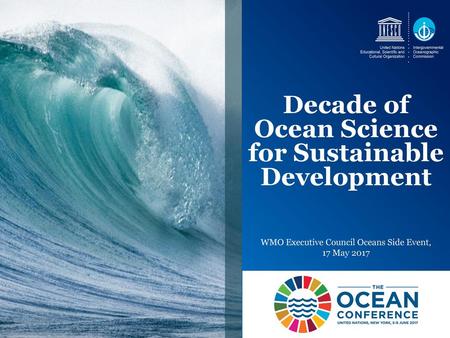 Decade of Ocean Science for Sustainable Development