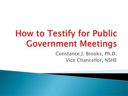 How to Testify for Public Government Meetings