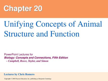 Unifying Concepts of Animal Structure and Function