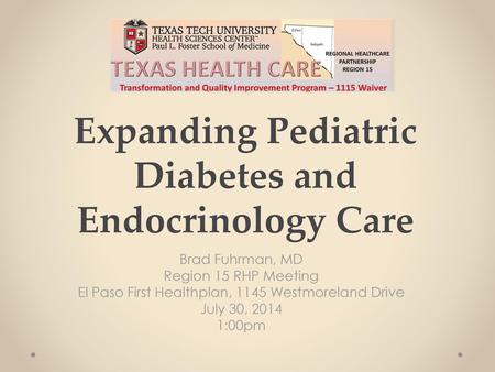 Expanding Pediatric Diabetes and Endocrinology Care