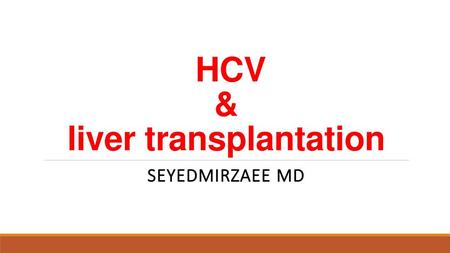 HCV & liver transplantation