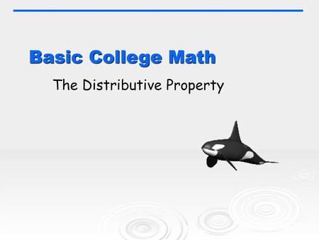 The Distributive Property