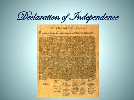 Declaration of Independence