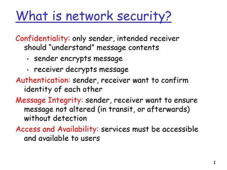 What is network security?