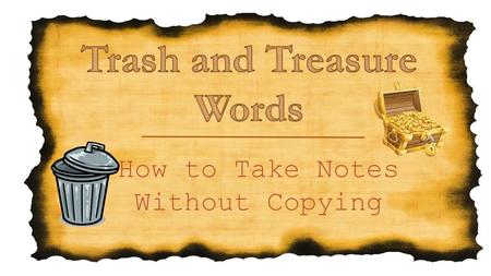 Trash and Treasure Words