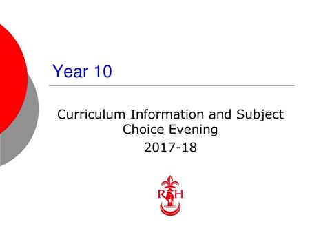 Curriculum Information and Subject Choice Evening