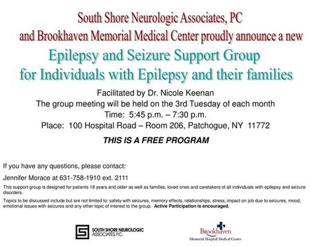 Epilepsy and Seizure Support Group