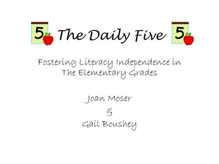 Fostering Literacy Independence in The Elementary Grades