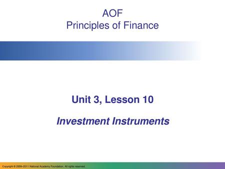 AOF Principles of Finance