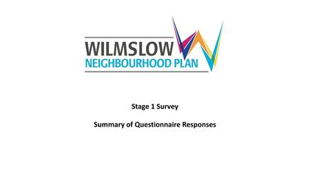 Stage 1 Survey Summary of Questionnaire Responses