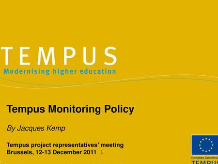 Tempus Monitoring Policy