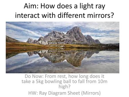 Aim: How does a light ray interact with different mirrors?