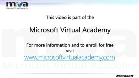 Microsoft Virtual Academy