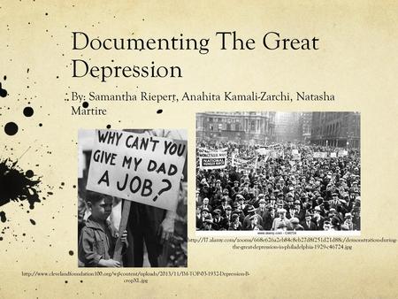 Documenting The Great Depression