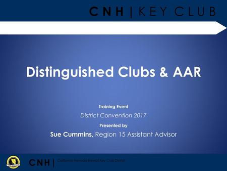 Distinguished Clubs & AAR