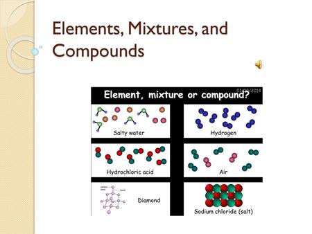 Elements, Mixtures, and Compounds