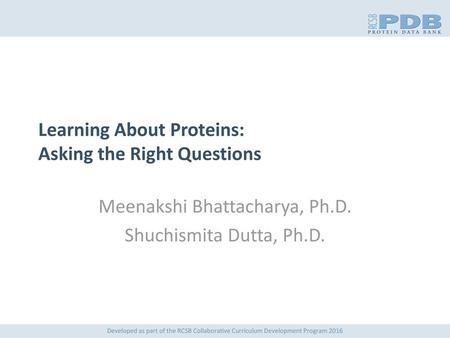 Learning About Proteins: Asking the Right Questions