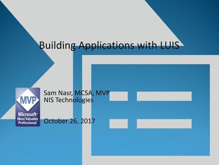 Building Applications with LUIS