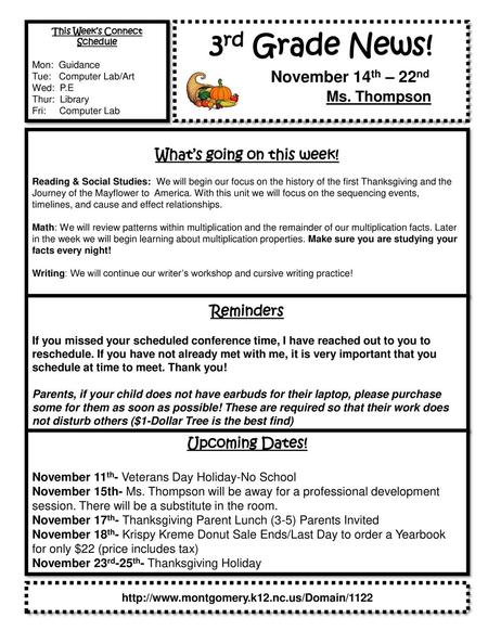 This Week’s Connect Schedule What’s going on this week!