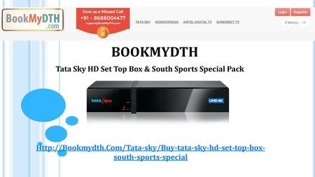 BOOKMYDTH Tata Sky HD Set Top Box & South Sports Special Pack