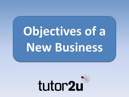 Objectives of a New Business