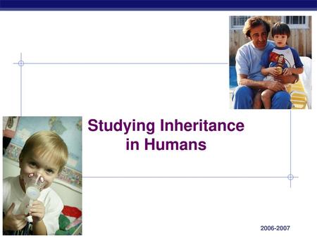 Studying Inheritance in Humans