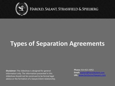 Types of Separation Agreements