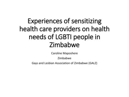 Gays and Lesbian Association of Zimbabwe (GALZ)