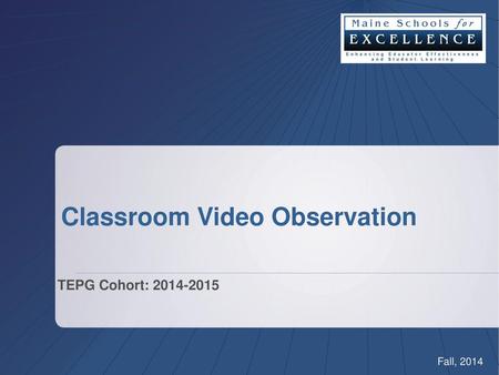 Classroom Video Observation