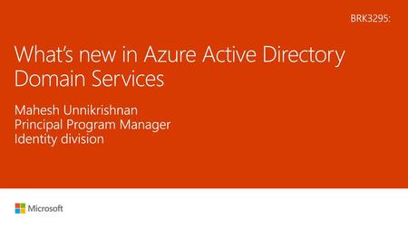 What’s new in Azure Active Directory Domain Services