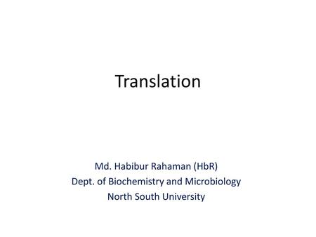 Translation Md. Habibur Rahaman (HbR)